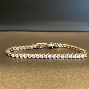 Vintage Sterling CZ Tennis Bracelet